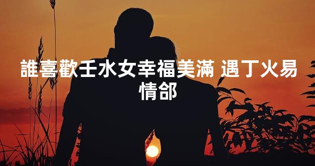 誰喜歡壬水女幸福美滿 遇丁火易情郃
